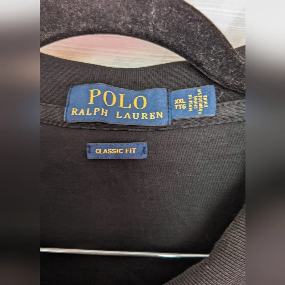 Polo Ralph‎ Lauren Men's Black Classic Fit Size XXL/TTG Soft COTTON IN BLACK